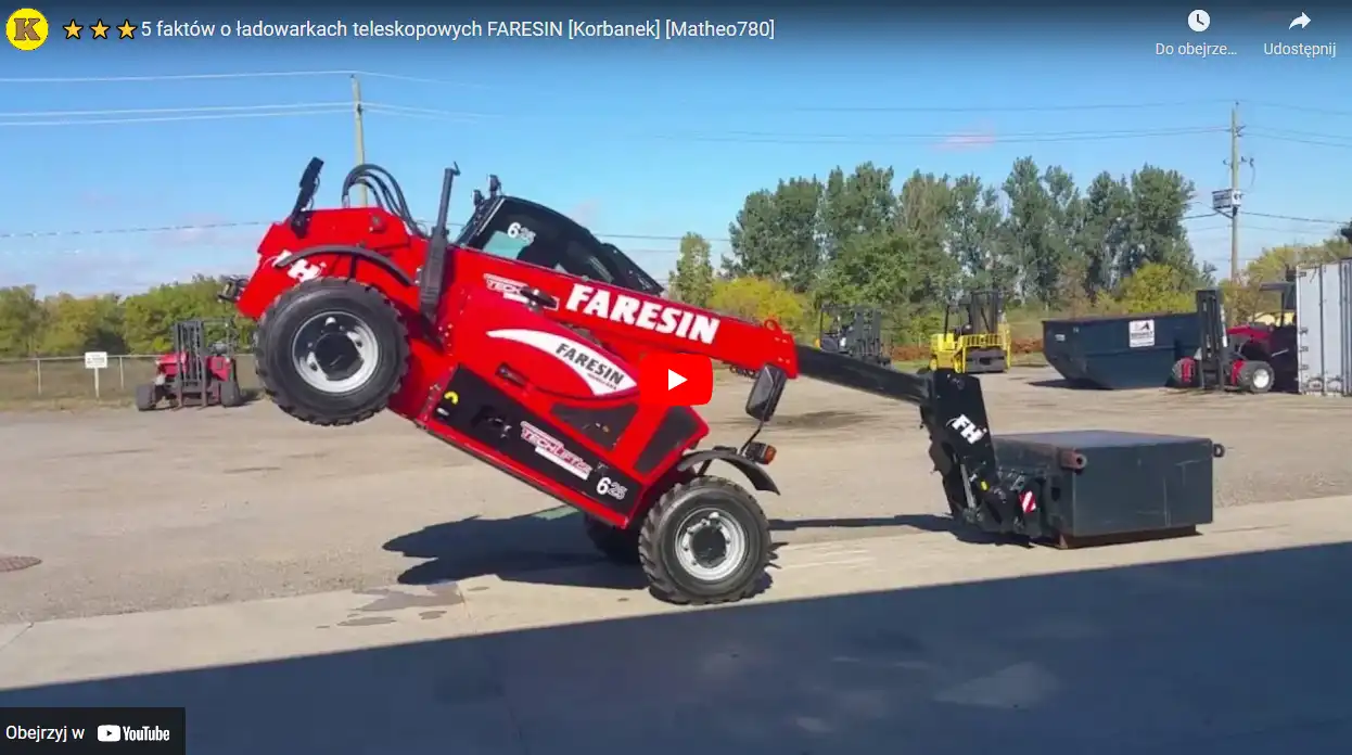 Ładowarka Faresin film plac próby